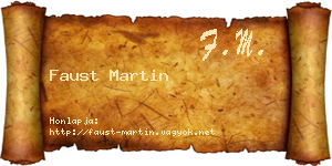 Faust Martin névjegykártya