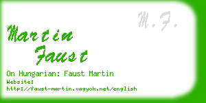 martin faust business card